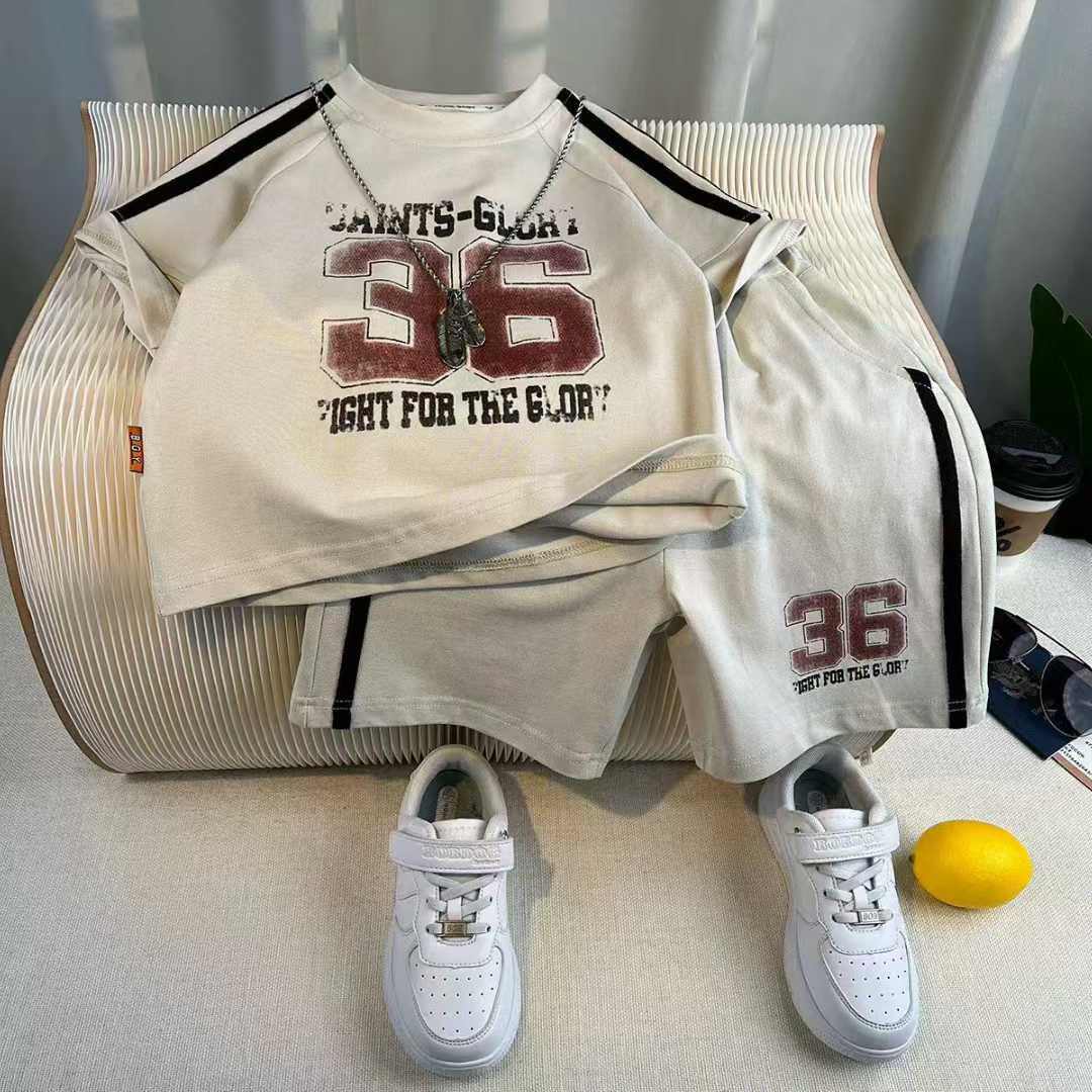 Boys' fashion set, short-sleeve top and shorts NO36