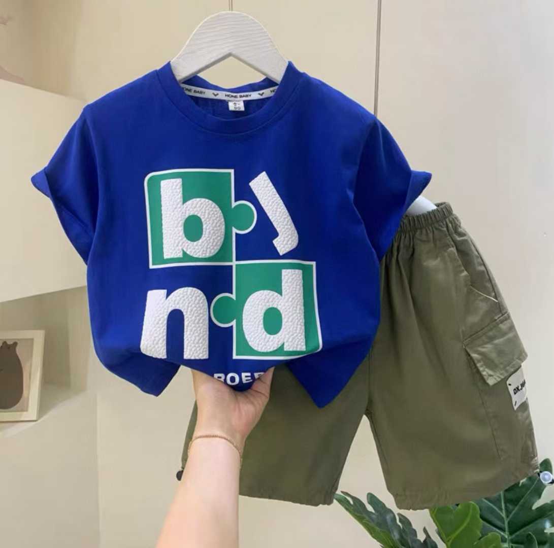 Boys' fashion set, short-sleeve top and shorts--BJND