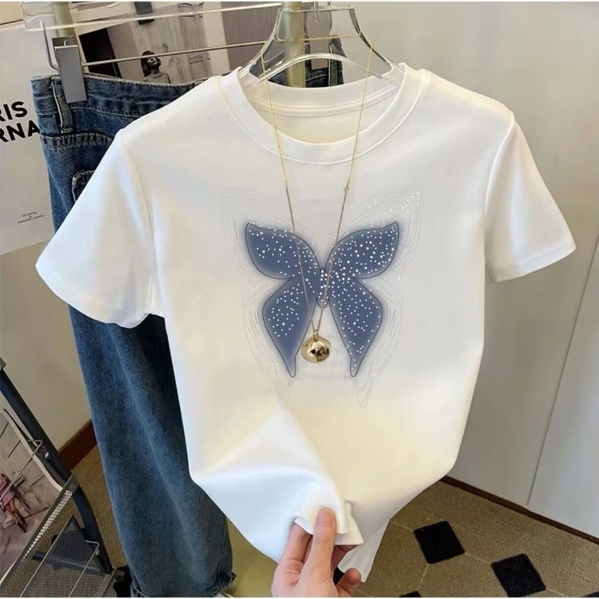 Fashionable Korean Style Women's Summer Short-Sleeved Top-01