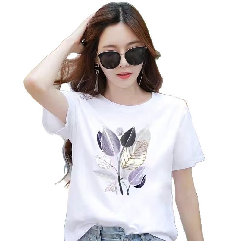 Fashionable Korean Style Women's Summer Short-Sleeved Top-08